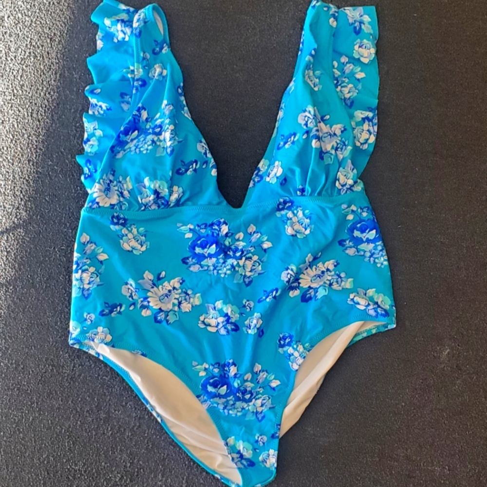 Cupshe, 1X, blue floral